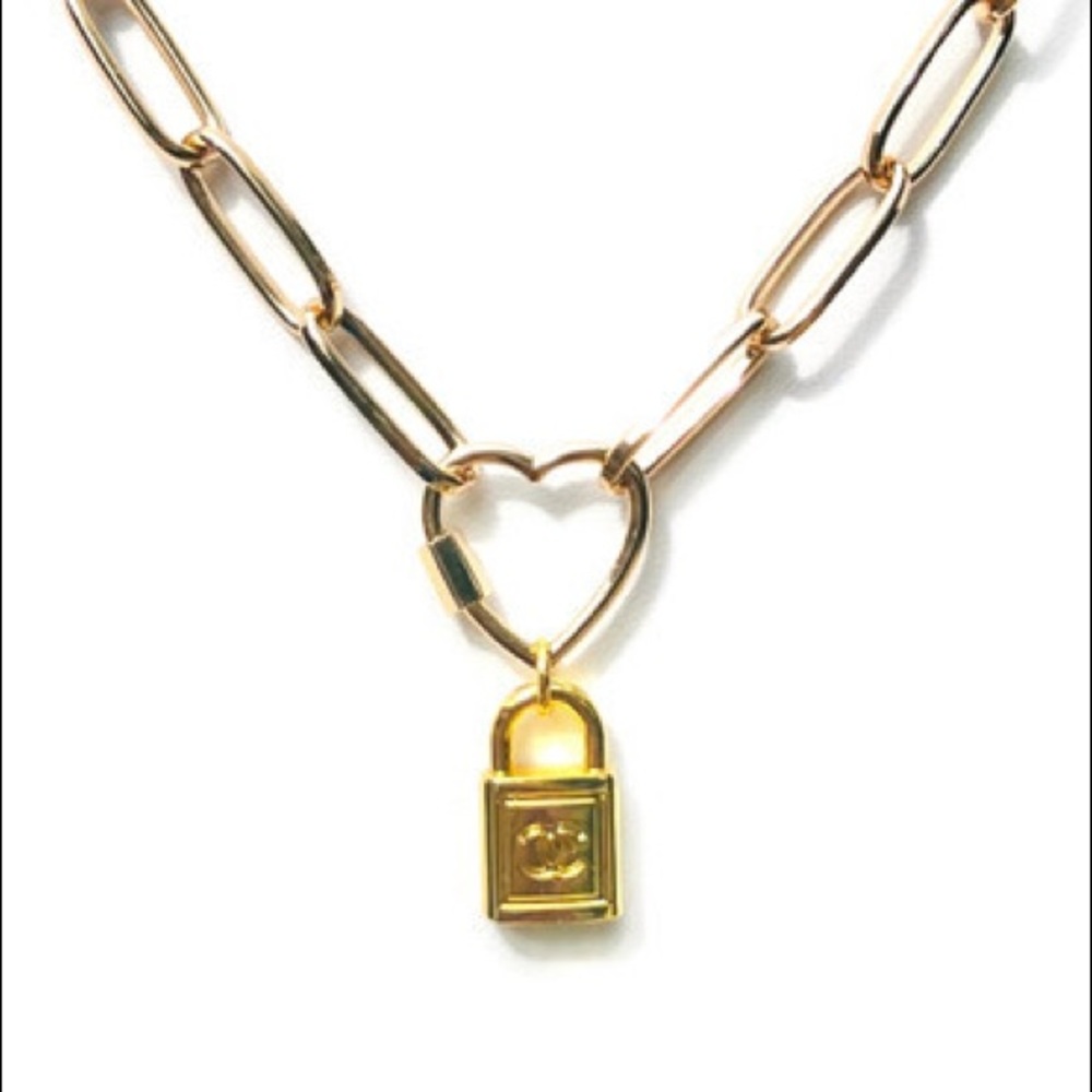 Upcycled Chanel zipper pull necklace.